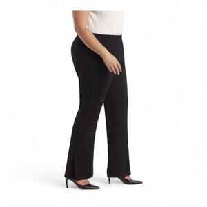 MM Lafluer Black Slacks Dress Pants 3X Plus Size Career Acetate Office Quiet Lux